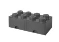 40061754 Pojemnik LEGO Szufladki 8 ciemnoszary