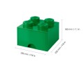 40051734 Pojemnik LEGO Szufladki 4 zielony