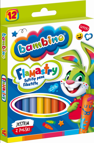 BAMBINO 1604 Flamastry 12 kolorów
