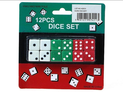 ADAR 4113 Zestaw 12 kości do gry