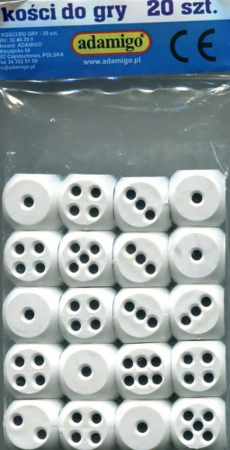 Adamigo 6403 Kości do gry (kpl 20 sztuk)