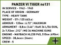 KLOCKI COBI 2588 PANZER VI TIGER I NO 131