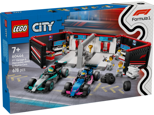 KLOCKI LEGO 60444 F1 Garaż i bolidy Mercedes-AMG i Alpine Z SERII LEGO City