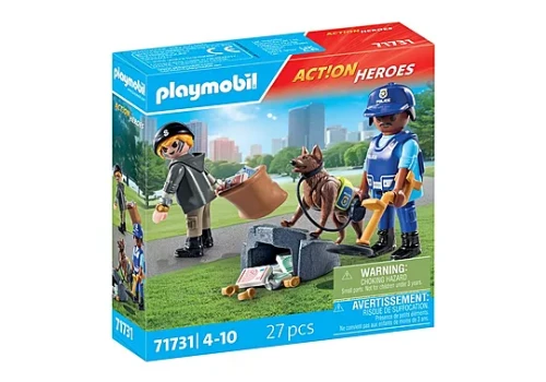PLAYMOBIL 71731 Poszukiwania śladów z psem tropiącym