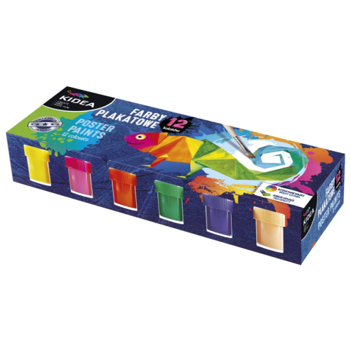 KIDEA 4085 Farby plakatowe 12 kolorów x 20ml