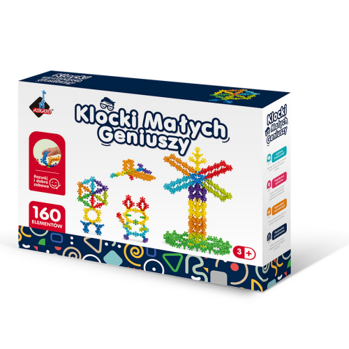 ASKATO 5237 Klocki małych geniuszy kwiatki kulki 160el