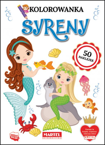 KSIĄŻKA 0658 Kolorowanka Syreny z naklejkami
