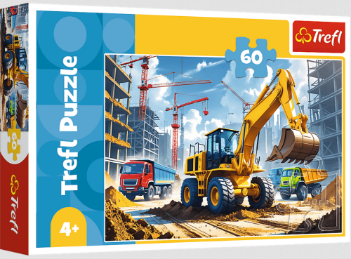 TREFL 17406 Puzzle 60 Traktor koparko - ładowarka