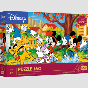 TREFL 40055 Puzzle 160 Zabawa w kałużach Disney Mickey Mouse