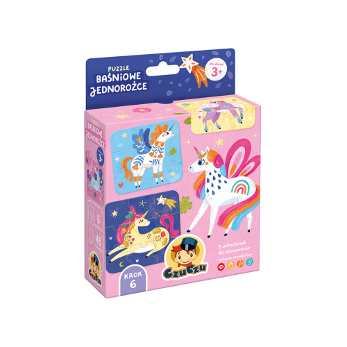 CzuCzu 4195 Puzzle Baśniowe Jednorożce 3+