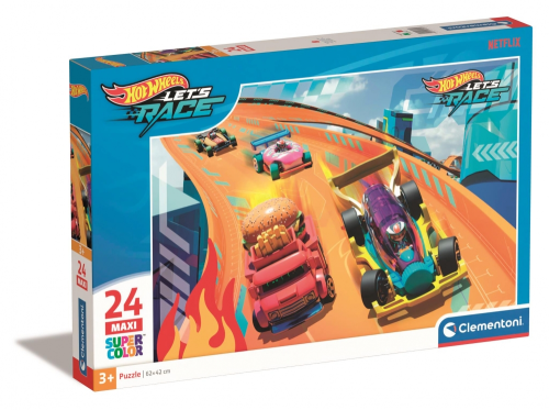 Clementoni 5235 Puzzle 24 Maxi Super Kolor Hot Wheels