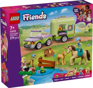 KLOCKI LEGO 42695 Przyczepa z koniem     i źrebaczkiem Z SERII LEGO Friends
