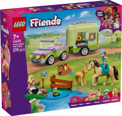 KLOCKI LEGO 42695 Przyczepa z koniem i źrebaczkiem Z SERII LEGO Friends