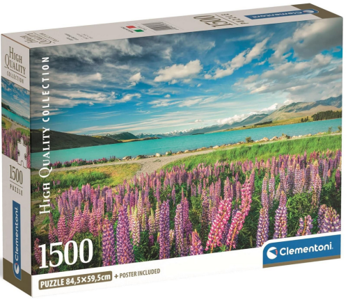 Clementoni 7318 Puzzle 1500 Lupins At Lake Tekapo