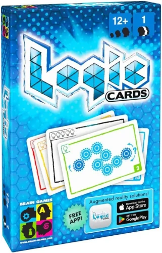 BRAIN GAMES 0266 Gra Logic Cards blue